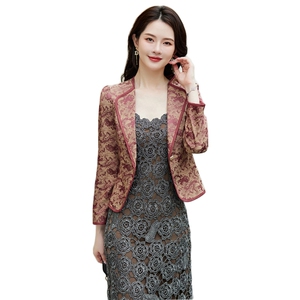 婵米儿2023新款披肩女短款外套秋季西装百搭连衣裙上衣图片