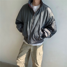 新品美式高街宽松短款飞行棉服夹克加棉外套男H1036特P105，男装夹克，电商A341