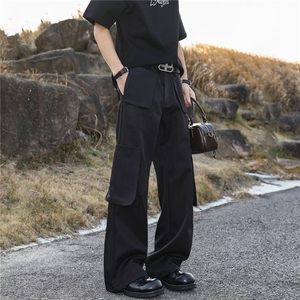 工装西裤男女韩版潮流高街帅气大口袋2025夏季ins长裤K6153-P62图片