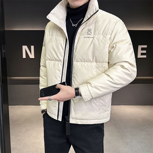 皮羽绒服男2024新款立领小熊刺绣羽绒外套 B240-YR18916-P175图片