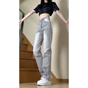 春季新款港风美式高街抖音品质弹力牛仔裤 XZ213-NZ7097-P60控78图片