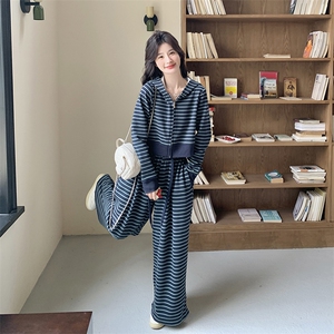 【现货】韩版条纹休闲运动套装088-7719 p165k228图片