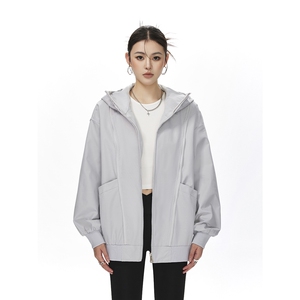 可二开拉链装饰解构大码M-5XL夹克女聚酯纤维JK78092P69控108图片
