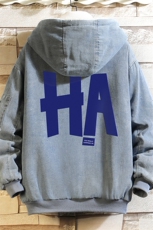 牛仔外套男大码加厚加绒衣男羊羔毛服男砖墙NM53258-P140，男装棉衣，电商A040A