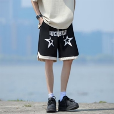 2024夏季新款百搭宽松短裤男潮牌复古休闲五分裤现货K7874-P30，男装牛仔裤，星座512-3