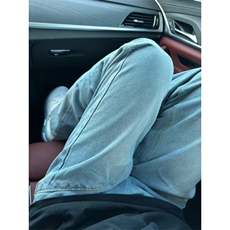 星空纹牛仔裤男夏季薄款美式复古微喇裤宽松直筒裤子NK7056，男装牛仔裤，星座1116A-1（原606A）