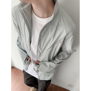 网眼立领防晒衣夏季运动户外轻量外套速干薄款防晒服男女 JY119图片