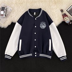 2025新款学院风棒球服外套男生潮流ins秋季宽松印花开衫夹克，男装夹克，星座1210-1