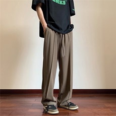 抖音春秋高克重宽松休闲裤拖地裤垂感小西裤K2675-特P32，男装西裤，电商A099