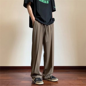 抖音春秋高克重宽松休闲裤拖地裤垂感小西裤K2675-特P32图片