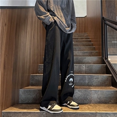 k1053-p45-控68M-5XL港风高阶黄泥黑暗宽松牛仔裤，男装牛仔裤，星座116