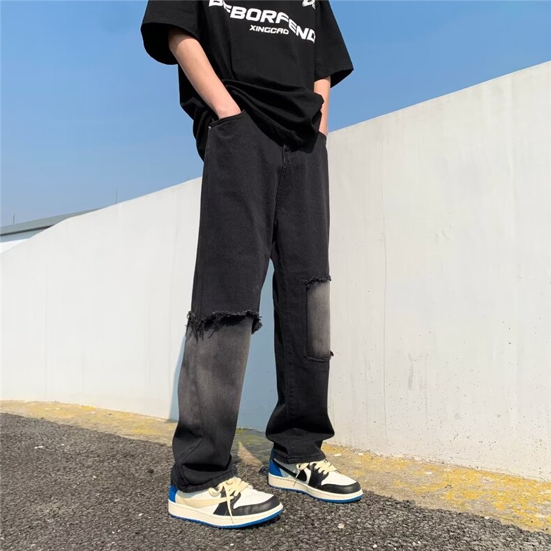 美式牛仔裤男春秋新款休闲直筒裤KM913P40,男装牛仔裤,星座1116-2