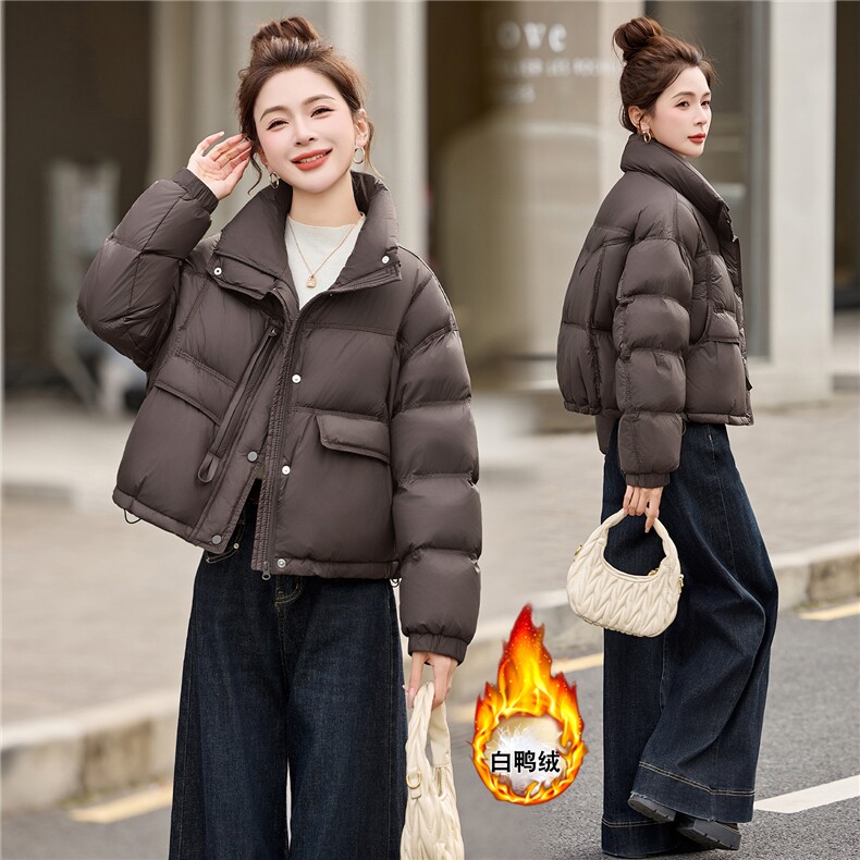 白鸭绒羽绒服外套女2025冬季新款超火漂亮时尚洋气羽绒外套宽松,女装羽绒服,依万里