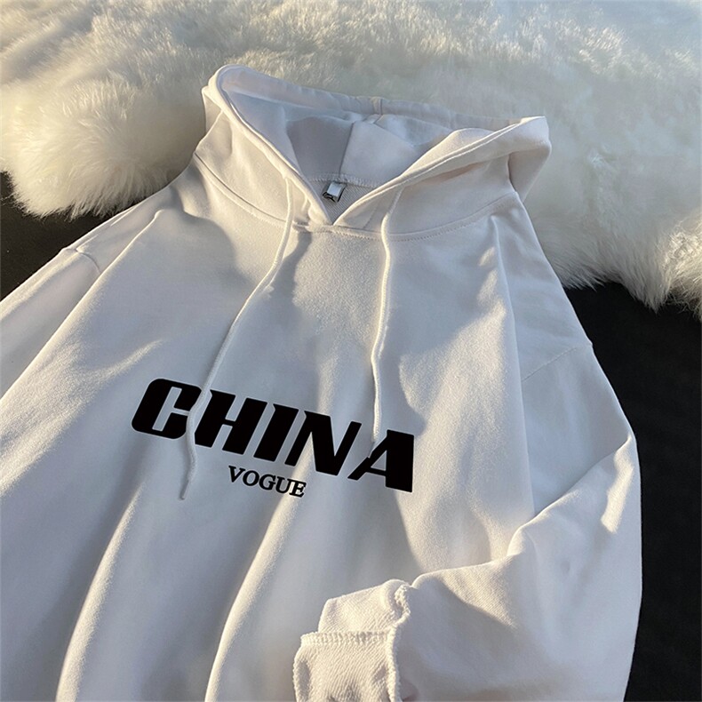 WY2001-P35 加绒款-P40 纯棉连帽卫衣男大码运动帽衫宽松薄外套男图片