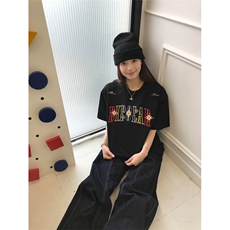 网图有货夏季民族图腾锁链刺绣宽松短袖t恤男女情侣上衣A506-P35，男装T恤，星座1505
