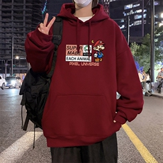 CM097P60加绒65新品重磅纯棉纯棉连帽卫衣秋冬外套卡通印花帽衫，男装卫衣，星座304A-1