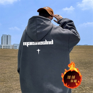 500克重磅秋冬美式加绒加厚卫衣外套DL1718常规特P35加绒特40图片