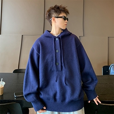 B389P65秋装日系港风休闲毛衣外套连帽男装上衣，男装针织衫/毛衣，星座512-6