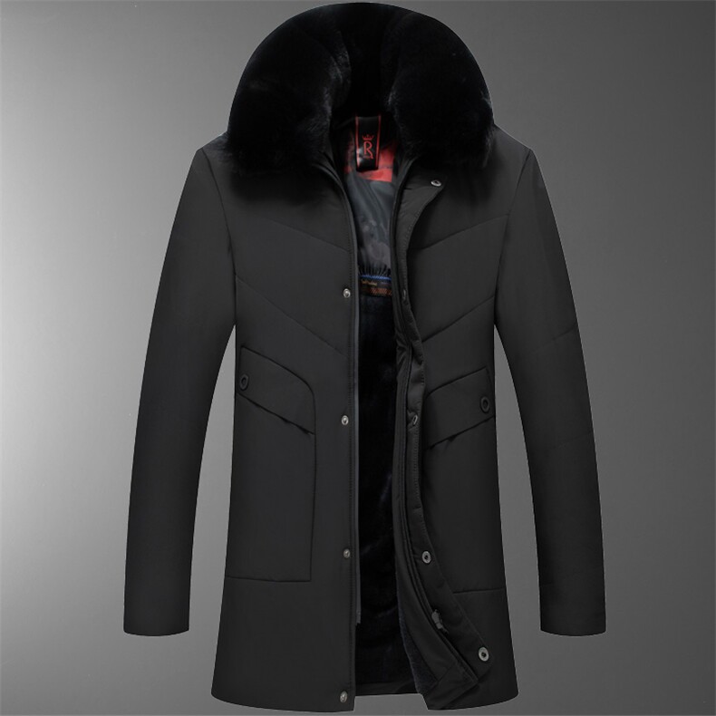 8819/P135中老年冬季新款棉服父亲加绒加厚中长款大毛领棉袄男，男装棉衣，星座1216（原钱塘722）