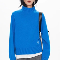 2025年秋季新款刺绣款针织衫纯色时尚休闲修身，女装针织衫/毛衣，奢优羊绒