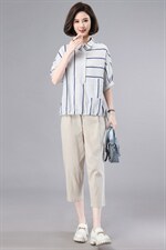 时尚套装女2023新款夏季薄款成套搭配中年妈妈宽松休闲显瘦两件套，女装套装/套裙，奕阳依阁