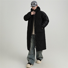 羽绒服冬季新款中长款情侣韩版连帽羽绒服外套Y918/P190，男装羽绒服，星座202