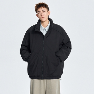 现货冬季美式休闲加厚雪山外套夹克立领纯色三防户外工装棉服图片