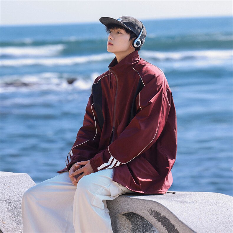 春季新款中性风三防户外夹克男立领冲锋衣外套DSA157B-JK1563-P75,男装夹克,电商A157B