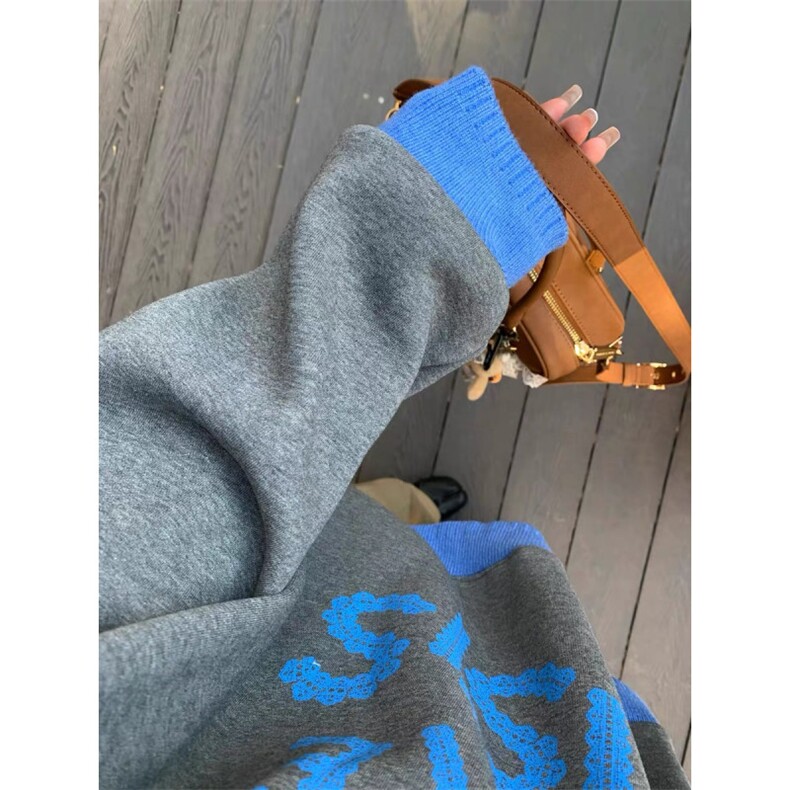 5738-P57潮牌新款纯棉华棉复合宽松加绒休闲卫衣,男装卫衣,星座617A-2