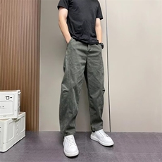 1506-1/KYS2261/P49男士休闲裤季设计感单款纯色弯刀裤痞帅百搭，男装休闲裤，星座1506-1