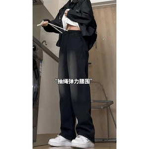 xz116-k1221-P30-  网络图  现货抽绳弯刀裤打折拼接现货牛仔裤图片