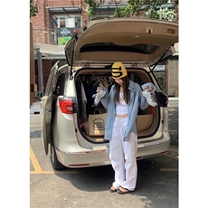 蓝色格子衬衫上衣男女2024新款夏季薄款慵懒休闲宽松衬衣防晒外套，男装衬衫，星座506A
