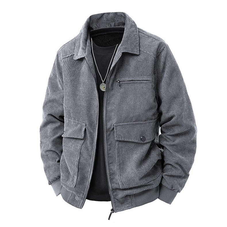 秋冬男士休闲夹克外套韩版潮流港风灯芯绒衣服中青年翻领871-P50,男装夹克,星座1403A