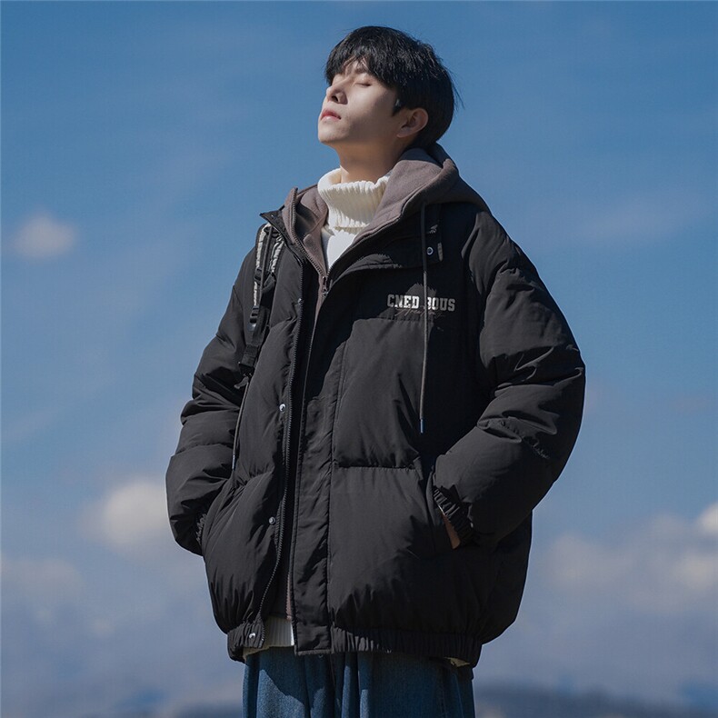 特批港风山系时尚宽松假两件连帽棉衣MY6470特批115控168,男装棉衣,电商A247