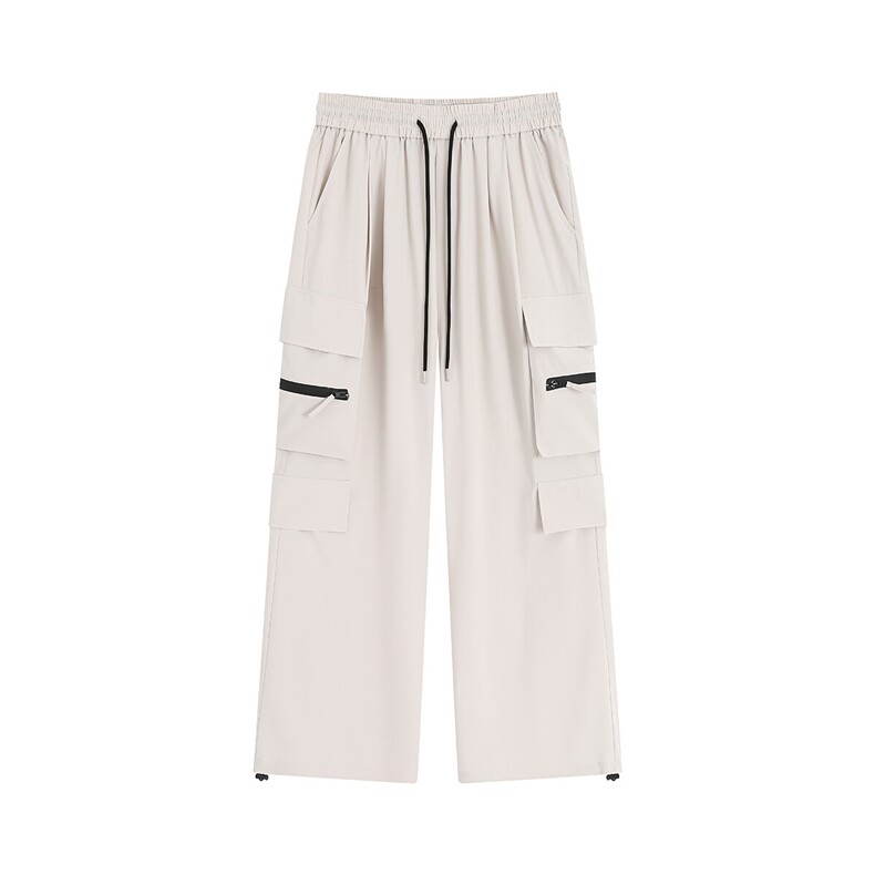 冰丝防水拉链多口袋休闲裤K016平铺92%聚酯纤维8%氨纶(S-2XL)TP28图片