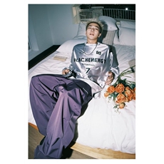 1506/QY1230/P39球衣解构拼接运动服男春秋宽松情侣银色长袖T恤，男装T恤，星座1506