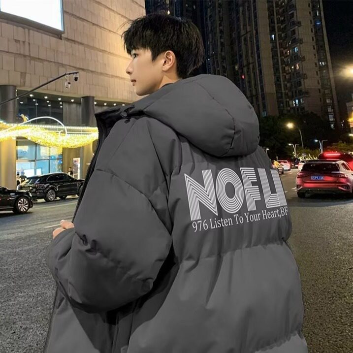 网图连帽棉衣男2025新款冬季加厚潮牌宽松羽绒棉服外套,男装棉衣,星座410-7