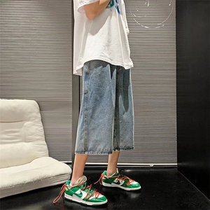 牛仔短裤男潮牌ins夏季薄款休闲工装五分裤G3073P38图片
