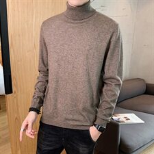 2021秋冬季新款毛衣男士韩版潮流针织毛线打底衫高领外套DF65T，男装针织衫/毛衣，电商A102