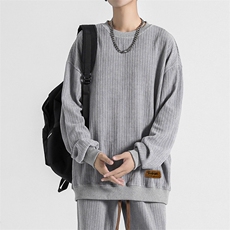 新款男百搭设计感筷子条系列日系无影墙卫衣VE3002-P50控98，男装休闲套装，星座717
