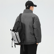 现货美式高街休闲夹克冬季立领纯色三防户外工装加厚棉服外套，男装夹克，电商A486