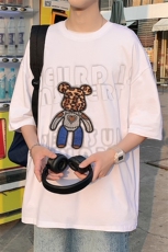 得物抖音40支双纱高品质休闲半袖纯棉印花短袖T恤男女T7226-P40，男装T恤，电商A441-1