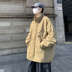 工装棉服男冬季加厚外套卡其色棉袄YSSQ-512-P80，男装棉衣，星座1109-3