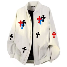 美式飞行夹克棒球服男春秋新款高街潮印花外套潮牌百搭HH119P39，男装夹克，星座1013-5