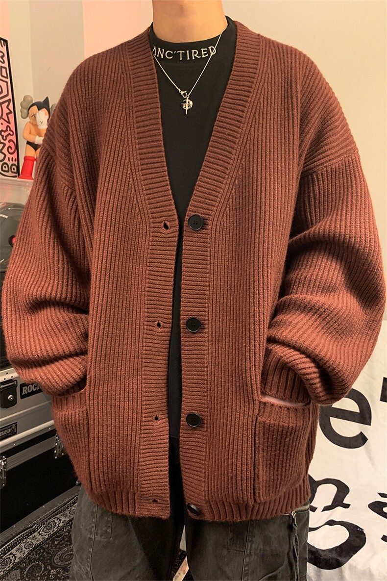 冬季新款毛衣D5589-TP5588多色可选纯色排扣V领情侣款毛衣,男装针织衫/毛衣,电商A102