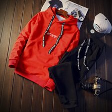 卫衣男连帽衣服青少年休闲套装韩版潮流运动春季外套DS46T，男装卫衣，电商A102