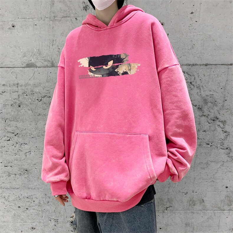 美式潮牌重磅水洗做旧连帽卫衣力推大码男XZ517A-2-Y7756-P68,男装卫衣,星座517A-2