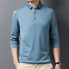 2023秋季新款中年男士长袖t恤套头翻领卫衣爸爸装宽松打底衫上衣，男装卫衣，电商B212（原钱塘6029）