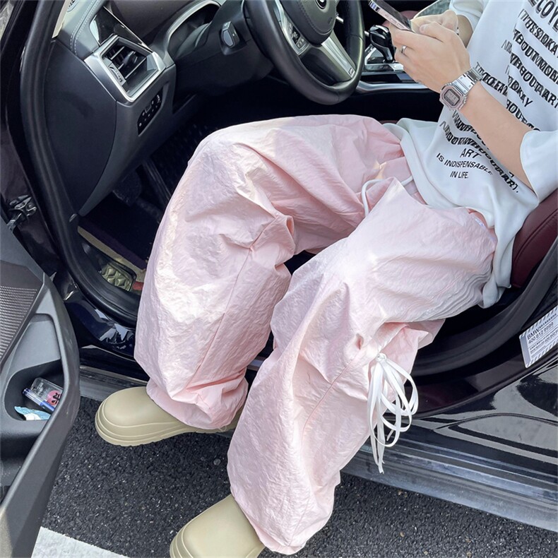 夏男冰丝复合褶皱四条杠条纹蝴蝶结束脚长裤h4000P50,男装休闲裤,星座1013-1