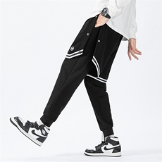 春季男士新款青少年酷霸假两件叠穿潮牌潮流修身休闲裤SK2118-P80，男装休闲裤，电商A128